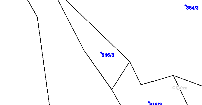 Parcela st. 916/3 v KÚ Lichnov u Nového Jičína, Katastrální mapa