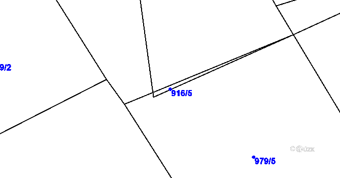 Parcela st. 916/5 v KÚ Lichnov u Nového Jičína, Katastrální mapa