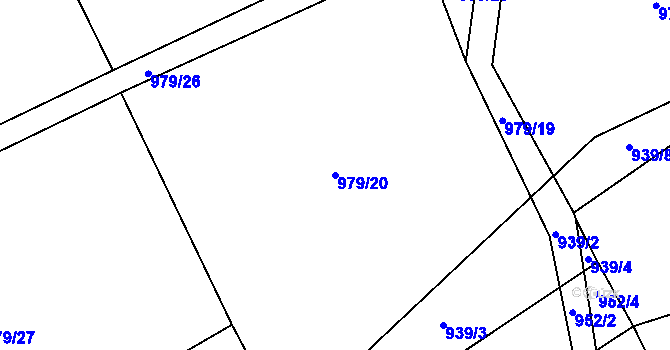 Parcela st. 979/20 v KÚ Lichnov u Nového Jičína, Katastrální mapa