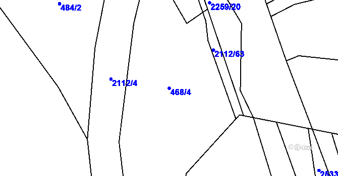 Parcela st. 468/4 v KÚ Lichnov u Nového Jičína, Katastrální mapa