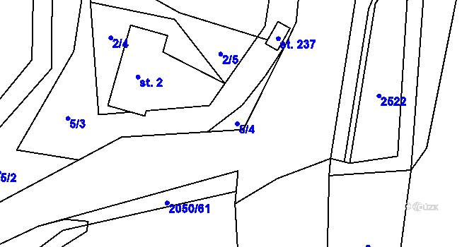Parcela st. 5/4 v KÚ Lichnov u Nového Jičína, Katastrální mapa