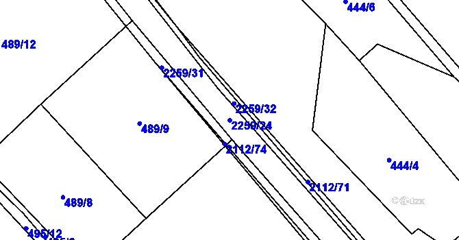 Parcela st. 2259/24 v KÚ Lichnov u Nového Jičína, Katastrální mapa