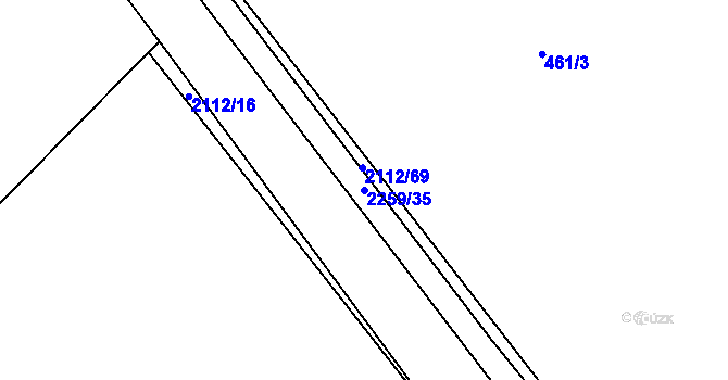 Parcela st. 2259/35 v KÚ Lichnov u Nového Jičína, Katastrální mapa