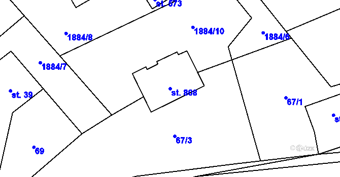 Parcela st. 808 v KÚ Lichnov u Nového Jičína, Katastrální mapa