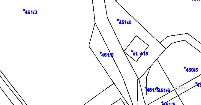 Parcela st. 461/8 v KÚ Lichnov u Nového Jičína, Katastrální mapa