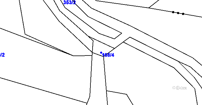 Parcela st. 168/4 v KÚ Noutonice, Katastrální mapa