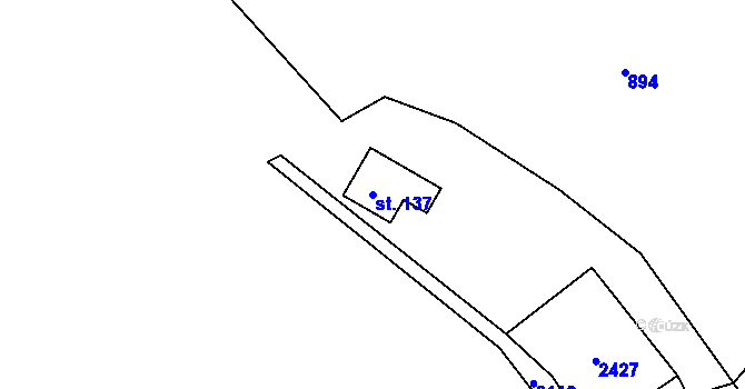 Parcela st. 137 v KÚ Lindava, Katastrální mapa