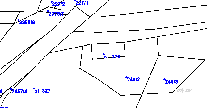 Parcela st. 326 v KÚ Lindava, Katastrální mapa