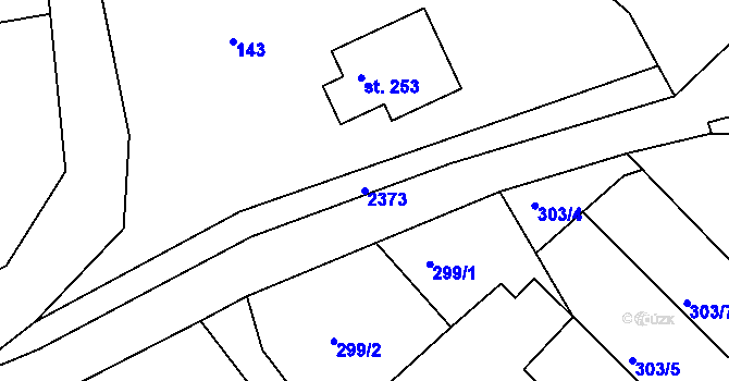 Parcela st. 2373 v KÚ Lindava, Katastrální mapa