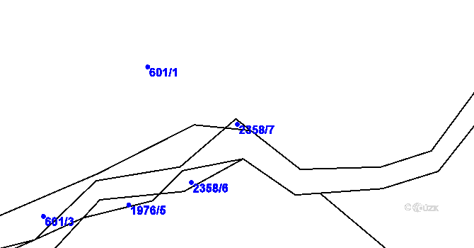 Parcela st. 2358/7 v KÚ Lindava, Katastrální mapa