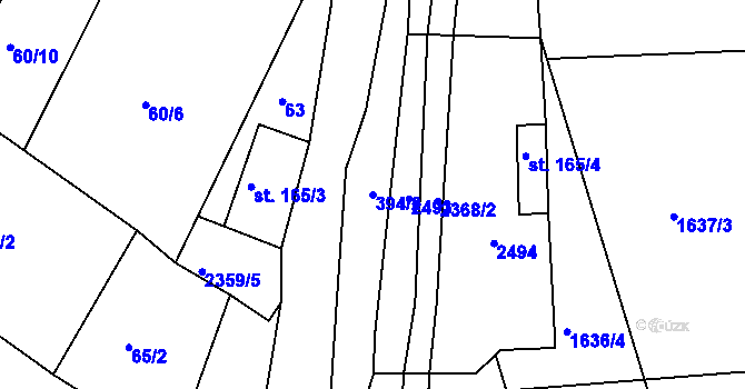 Parcela st. 394/2 v KÚ Lindava, Katastrální mapa
