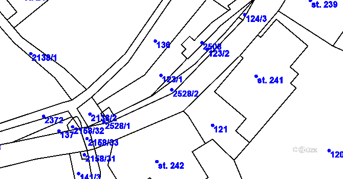 Parcela st. 2528/2 v KÚ Lindava, Katastrální mapa