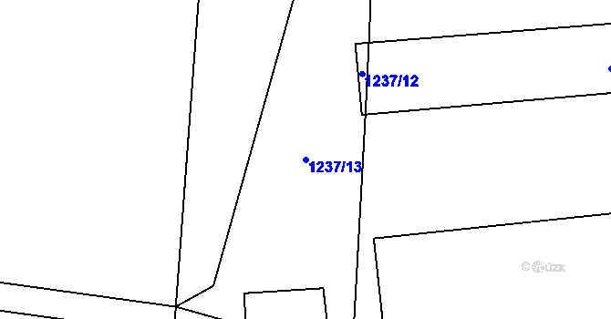Parcela st. 1237/13 v KÚ Líně, Katastrální mapa