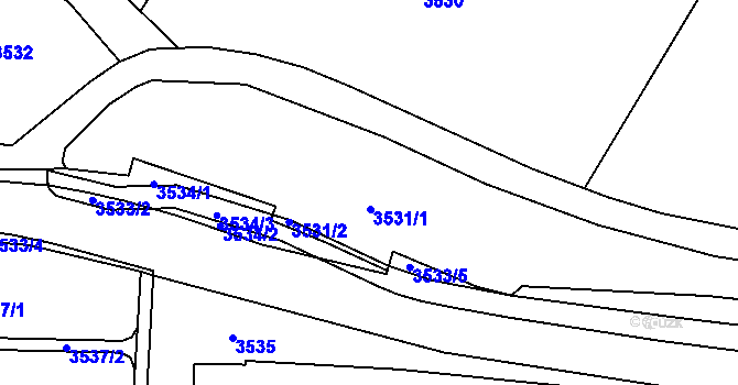 Parcela st. 3531 v KÚ Linhartice, Katastrální mapa