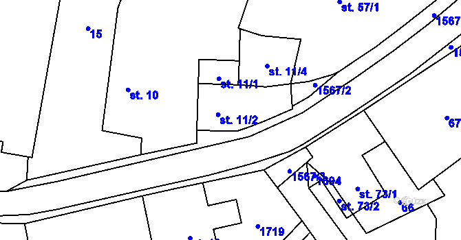 Parcela st. 11/2 v KÚ Lípa u Havlíčkova Brodu, Katastrální mapa