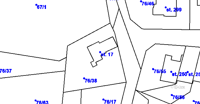 Parcela st. 17 v KÚ Lípa u Havlíčkova Brodu, Katastrální mapa
