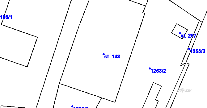 Parcela st. 148 v KÚ Lípa u Havlíčkova Brodu, Katastrální mapa