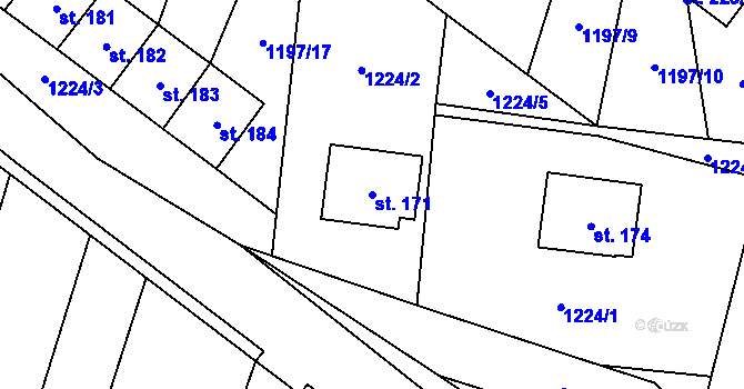 Parcela st. 171 v KÚ Lípa u Havlíčkova Brodu, Katastrální mapa