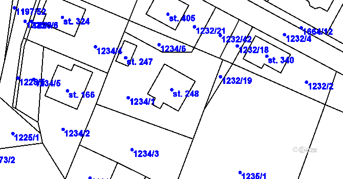 Parcela st. 248 v KÚ Lípa u Havlíčkova Brodu, Katastrální mapa