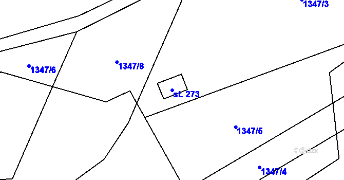 Parcela st. 273 v KÚ Lípa u Havlíčkova Brodu, Katastrální mapa