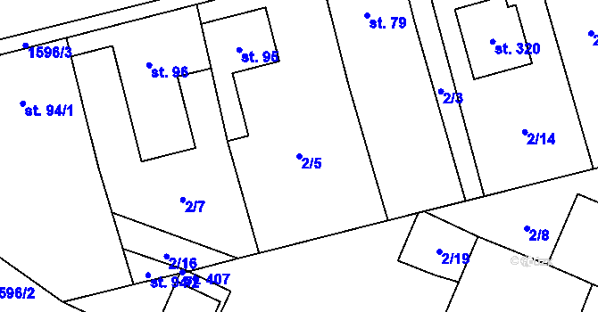 Parcela st. 2/5 v KÚ Lípa u Havlíčkova Brodu, Katastrální mapa
