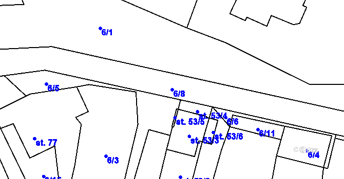 Parcela st. 6/8 v KÚ Lípa u Havlíčkova Brodu, Katastrální mapa