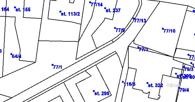 Parcela st. 77/5 v KÚ Lípa u Havlíčkova Brodu, Katastrální mapa