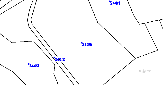 Parcela st. 243/5 v KÚ Lípa u Havlíčkova Brodu, Katastrální mapa