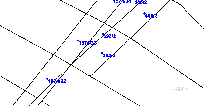 Parcela st. 393/3 v KÚ Lípa u Havlíčkova Brodu, Katastrální mapa