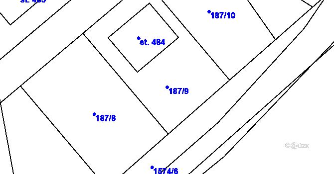 Parcela st. 187/9 v KÚ Lípa u Havlíčkova Brodu, Katastrální mapa
