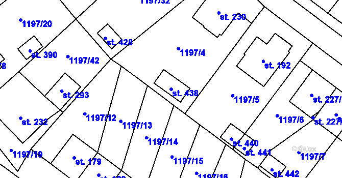 Parcela st. 438 v KÚ Lípa u Havlíčkova Brodu, Katastrální mapa