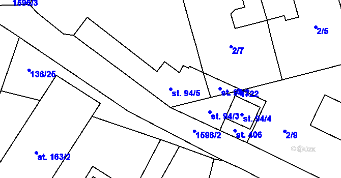 Parcela st. 94/5 v KÚ Lípa u Havlíčkova Brodu, Katastrální mapa