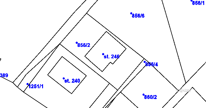 Parcela st. 246 v KÚ Lípa nad Orlicí, Katastrální mapa