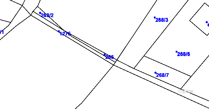 Parcela st. 266 v KÚ Lípa nad Orlicí, Katastrální mapa