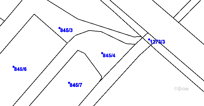Parcela st. 845/4 v KÚ Lípa nad Orlicí, Katastrální mapa