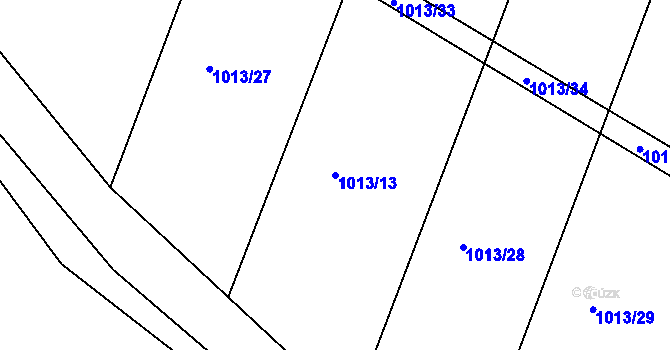 Parcela st. 1013/13 v KÚ Lípa nad Orlicí, Katastrální mapa