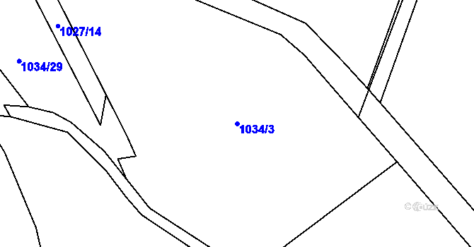 Parcela st. 1034/3 v KÚ Lípa nad Orlicí, Katastrální mapa