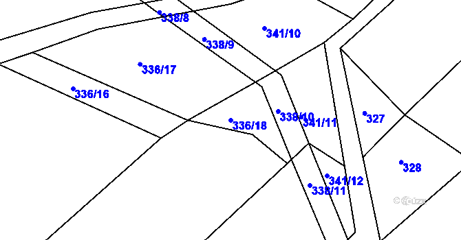 Parcela st. 336/18 v KÚ Lípa nad Orlicí, Katastrální mapa