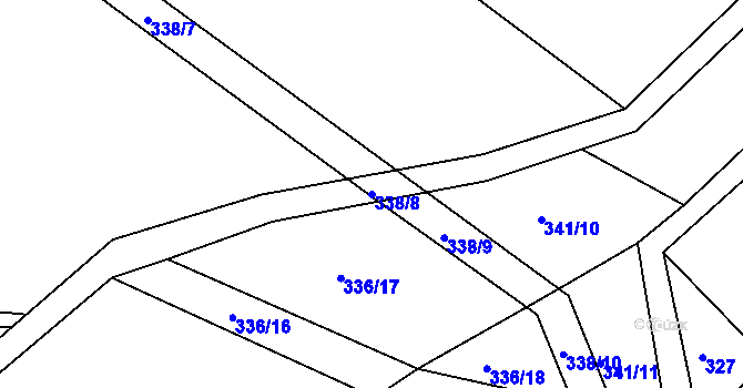 Parcela st. 338/8 v KÚ Lípa nad Orlicí, Katastrální mapa