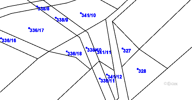 Parcela st. 341/11 v KÚ Lípa nad Orlicí, Katastrální mapa