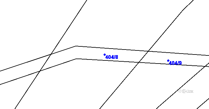 Parcela st. 404/8 v KÚ Lípa nad Orlicí, Katastrální mapa