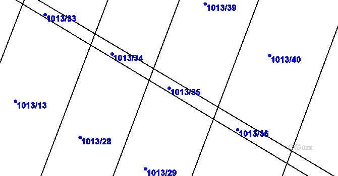 Parcela st. 1013/35 v KÚ Lípa nad Orlicí, Katastrální mapa