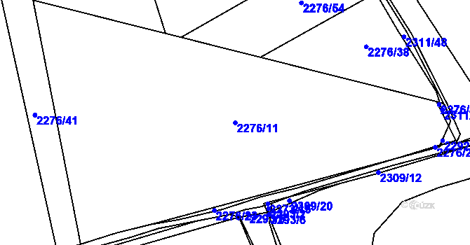Parcela st. 2276/11 v KÚ Lipence, Katastrální mapa