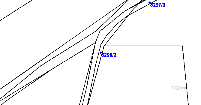 Parcela st. 3296/2 v KÚ Lipence, Katastrální mapa