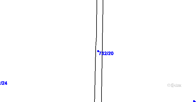 Parcela st. 732/20 v KÚ Lipenec, Katastrální mapa