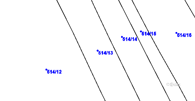 Parcela st. 514/13 v KÚ Lipenec, Katastrální mapa