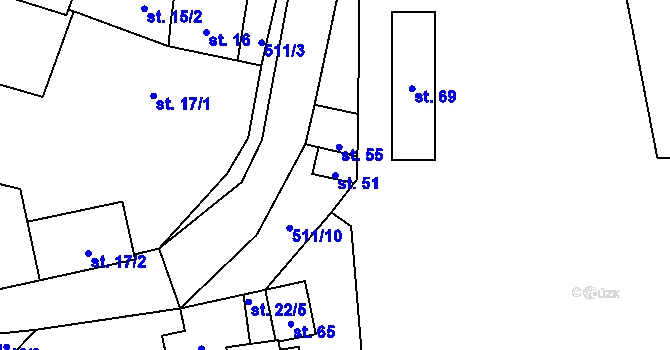 Parcela st. 51 v KÚ Habří u Lipí, Katastrální mapa