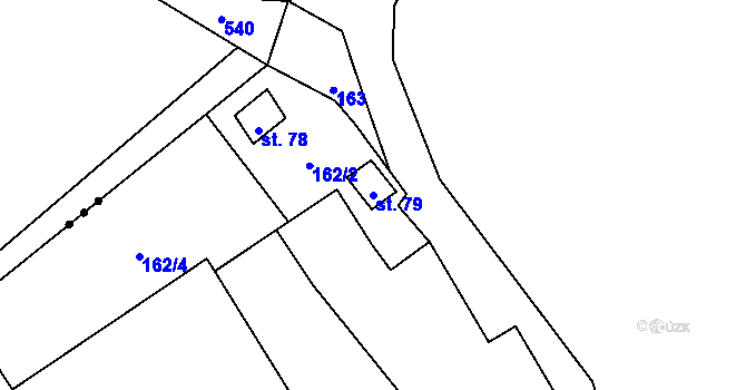 Parcela st. 79 v KÚ Habří u Lipí, Katastrální mapa