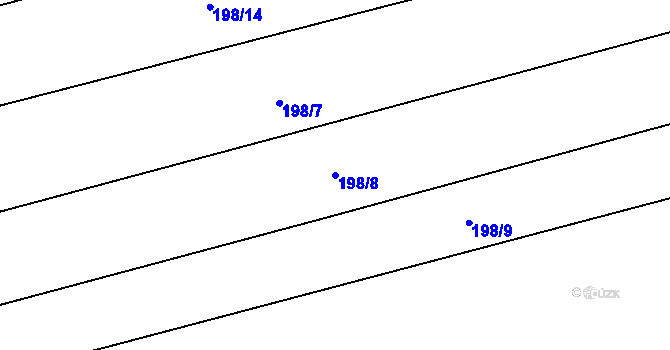 Parcela st. 198/8 v KÚ Habří u Lipí, Katastrální mapa