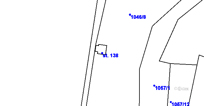 Parcela st. 138 v KÚ Kaliště u Lipí, Katastrální mapa
